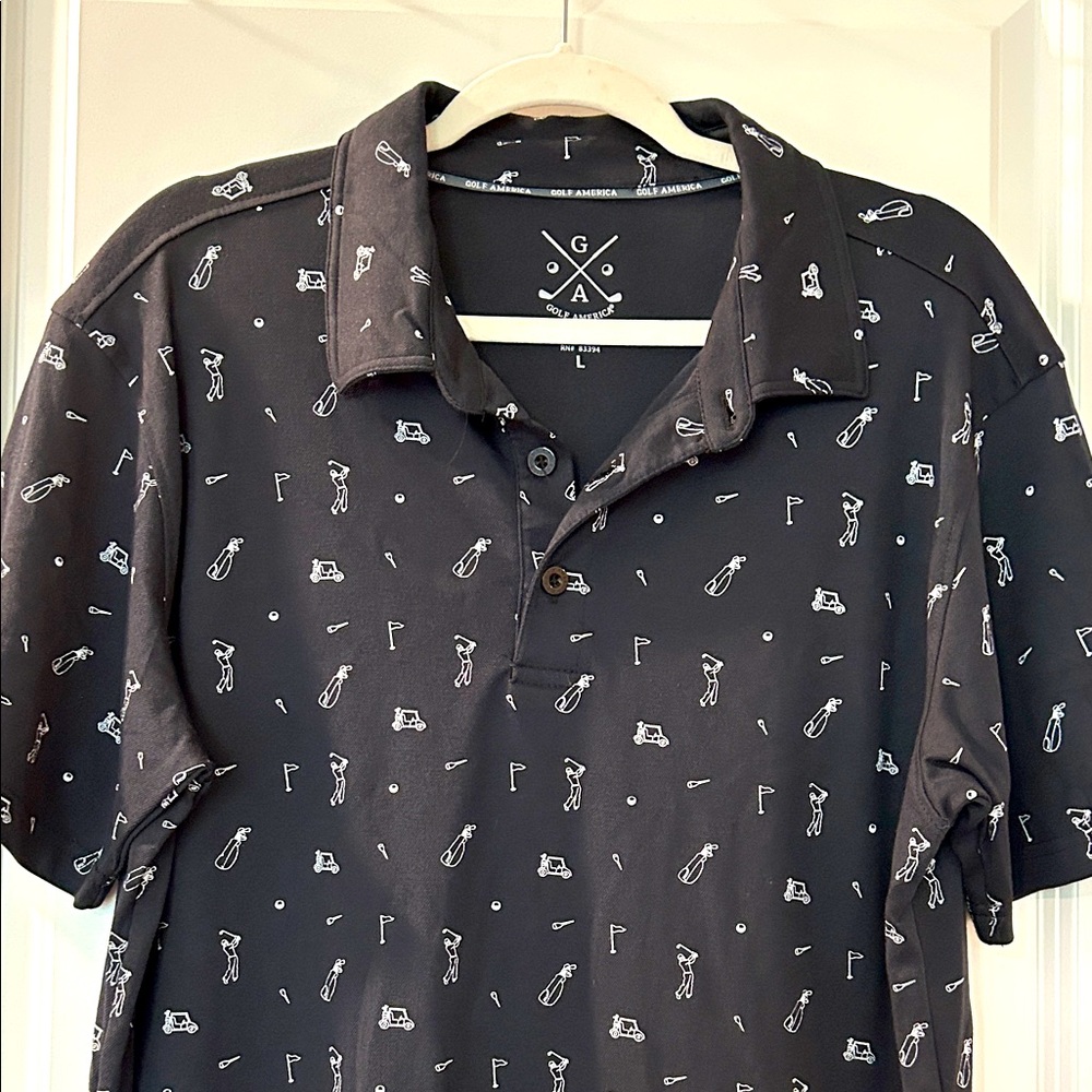 Golf America Print Polo Shirt